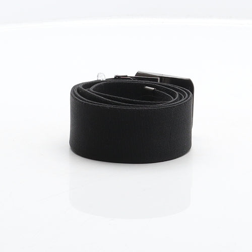 Stanley Mens Black Solid Elastane Ratchet Belt Belt One Size