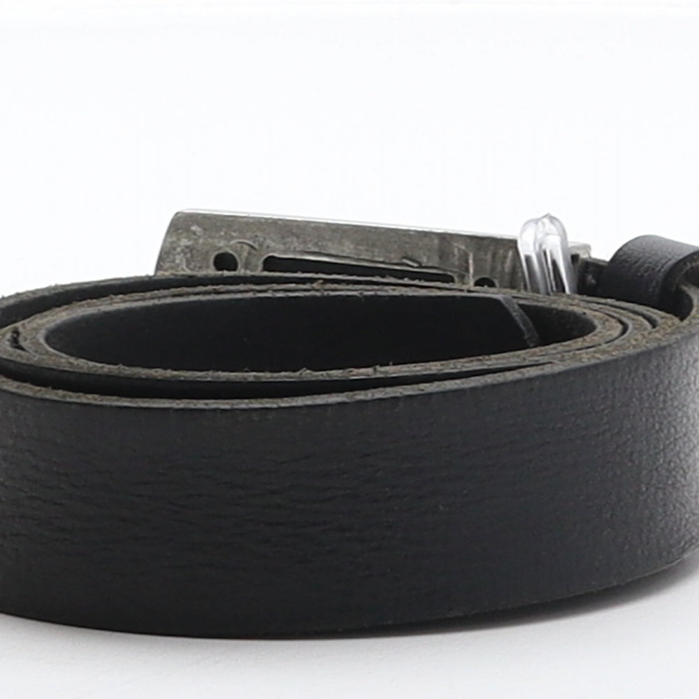 River Island Mens Beige Solid Leather Western Belt Belt One Size