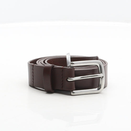 Jack Wills Mens Brown Solid Leather Dress Belt Belt Size L