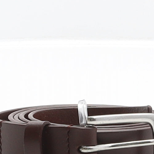 Jack Wills Mens Brown Solid Leather Dress Belt Belt Size L