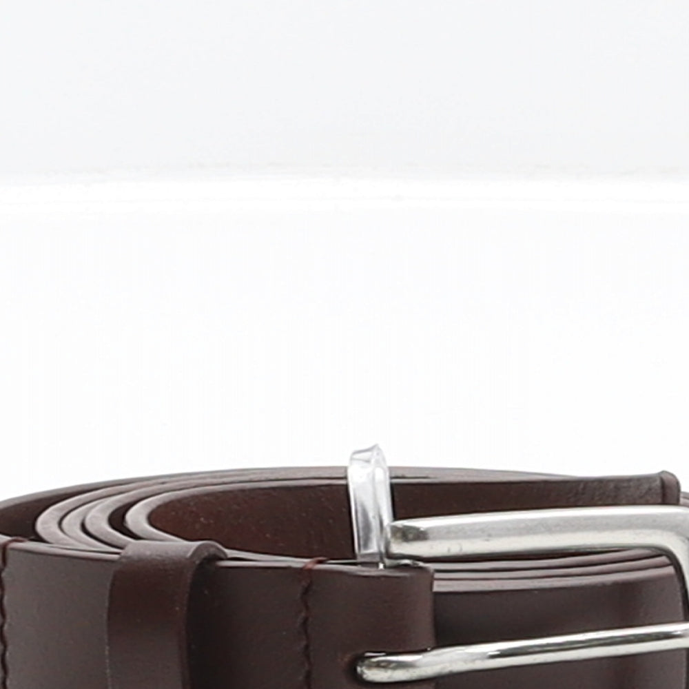 Jack Wills Mens Brown Solid Leather Dress Belt Belt Size L