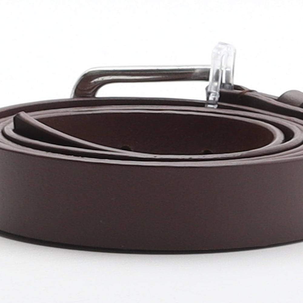 Jack Wills Mens Brown Solid Leather Dress Belt Belt Size L