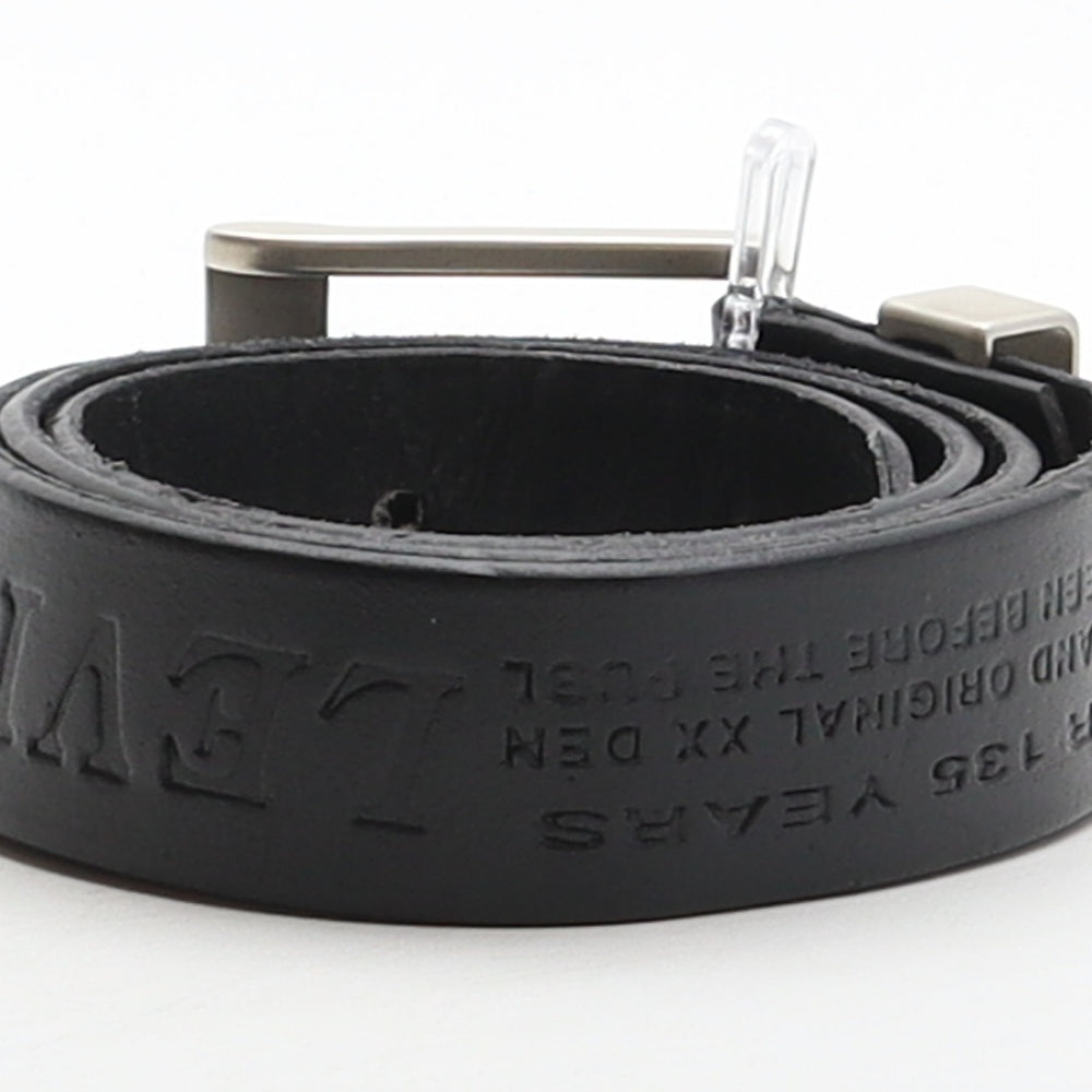 Levi's Mens Black Solid Leather Dress Belt Belt Size 42