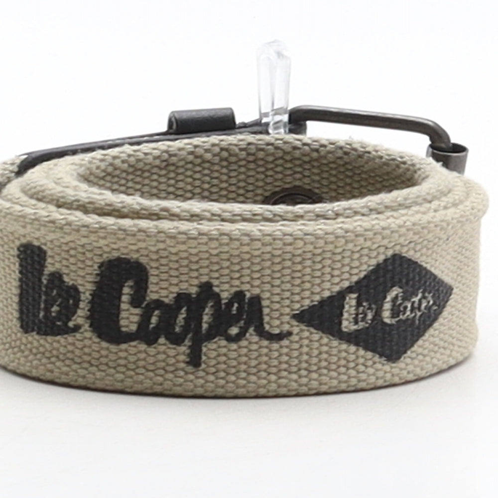 Lee Cooper Mens Grey Solid Cotton Braided/Woven Belt Belt One Size