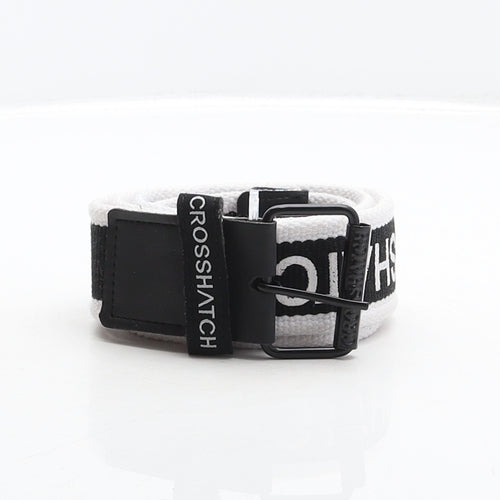 Crosshatch Mens Multicoloured Striped Polyester Braided/Woven Belt Belt Size 40