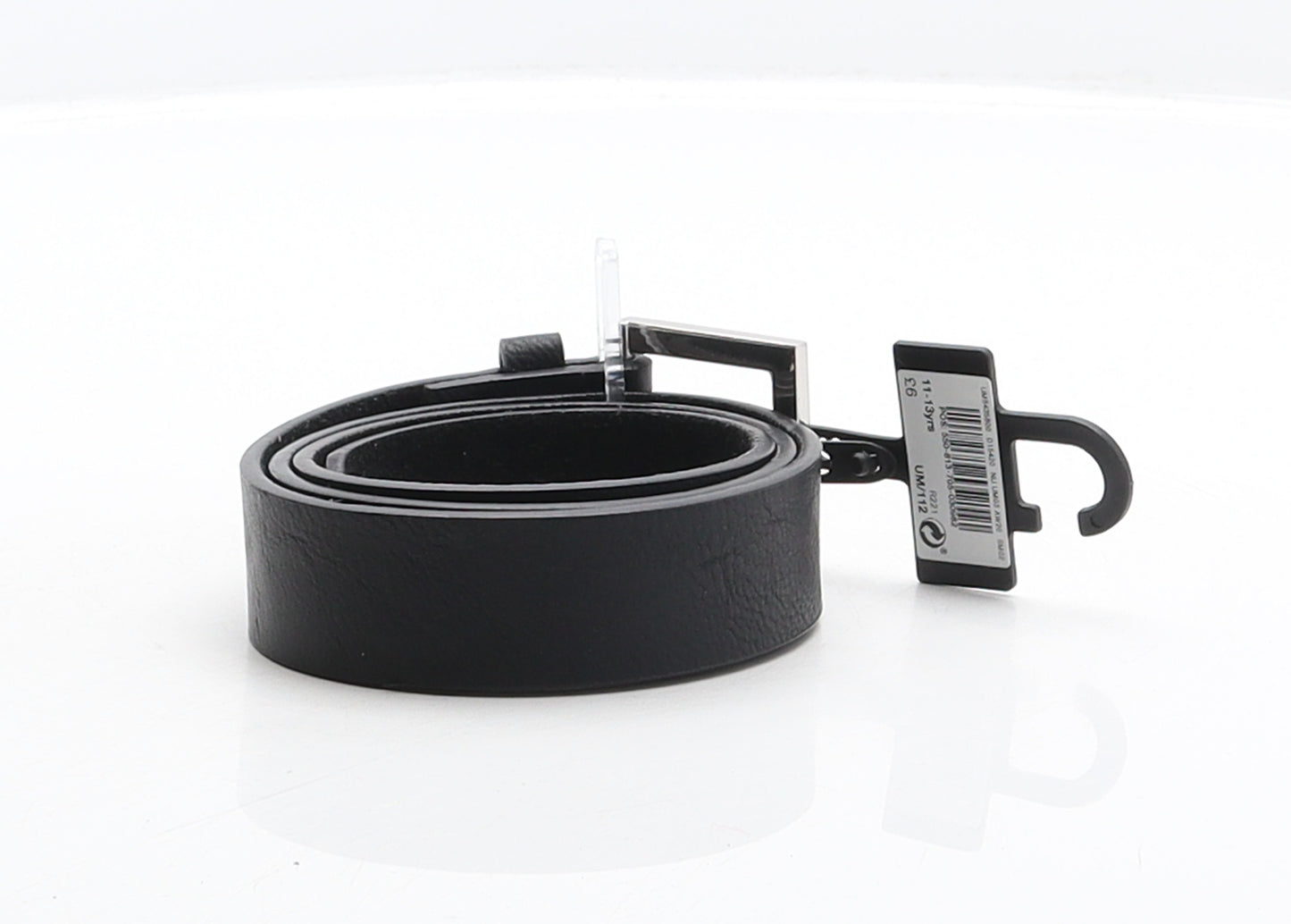 NEXT Mens Black Solid Leather Dress Belt Belt One Size