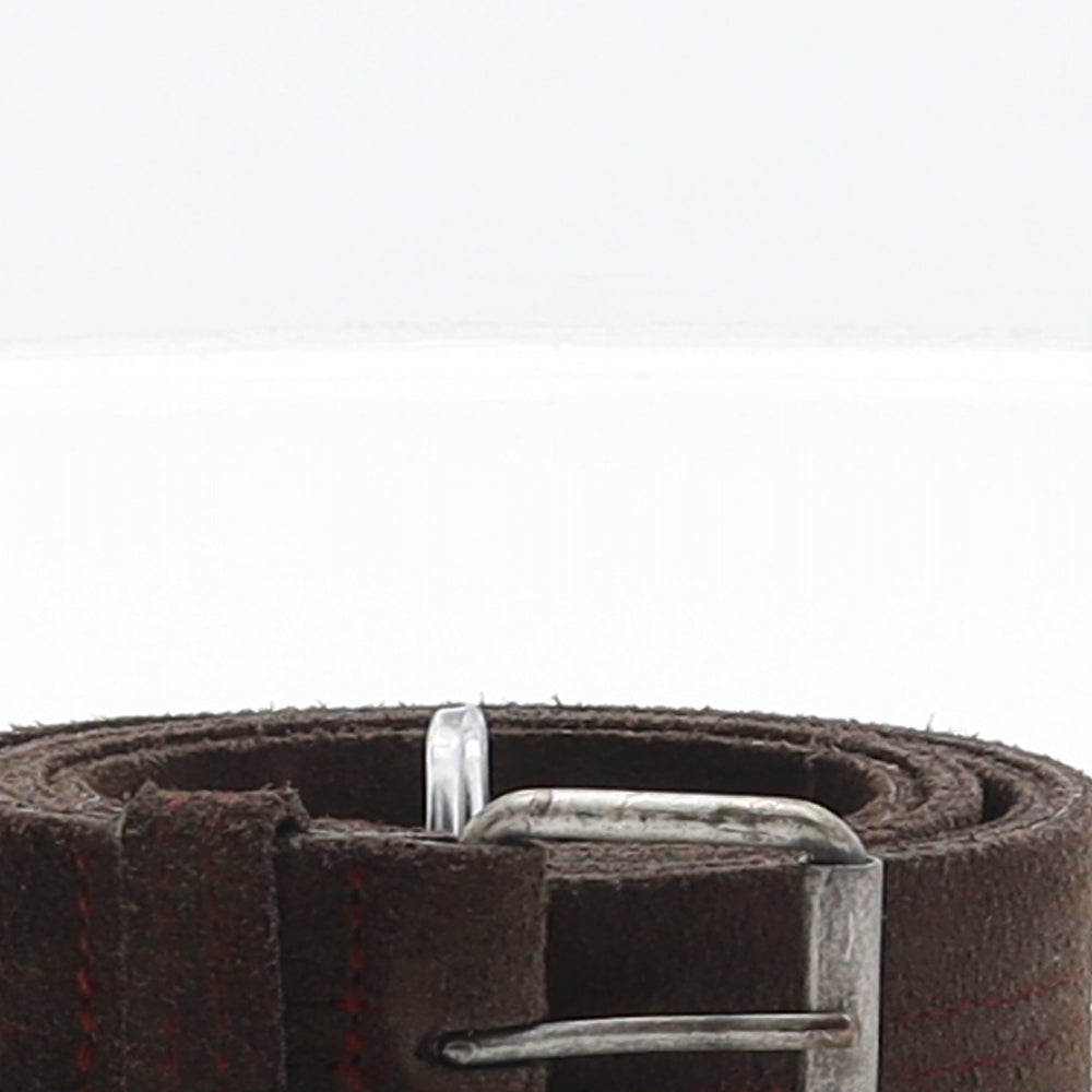 Per Una Womens Brown Solid Leather Adjustable Belt Belt Size L