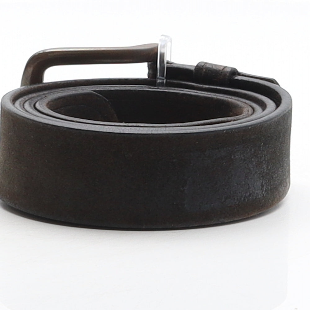 Preworn Mens Brown Solid Leather Dress Belt Belt One Size