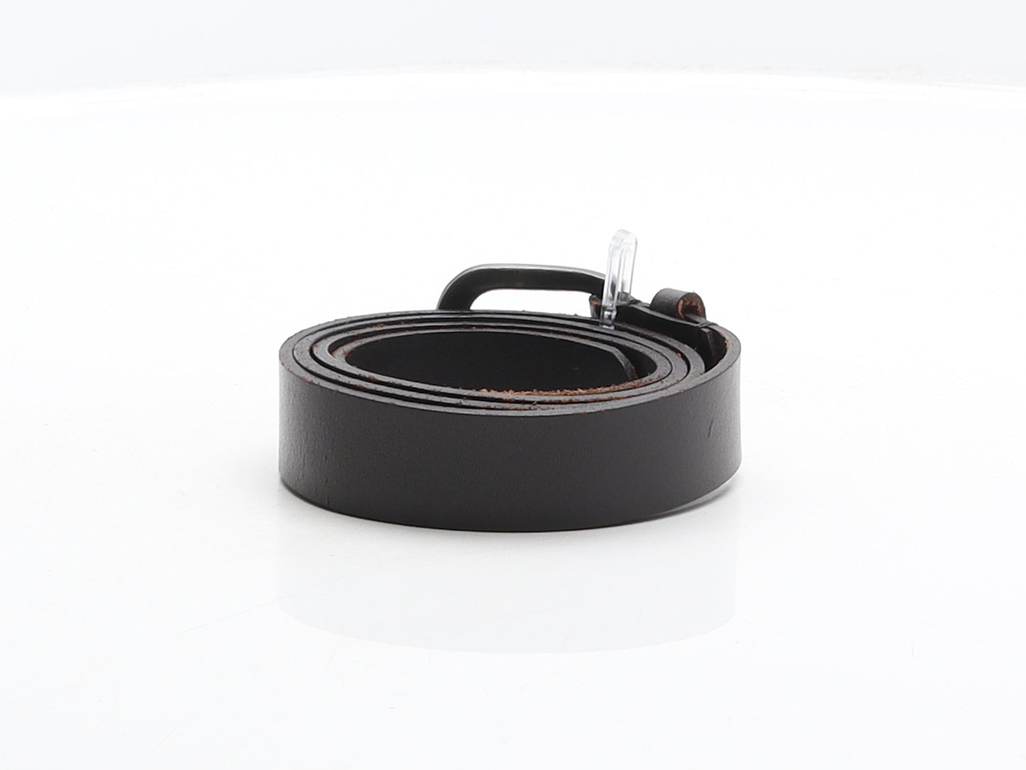 Preworn Mens Brown Solid Leather Dress Belt Belt One Size