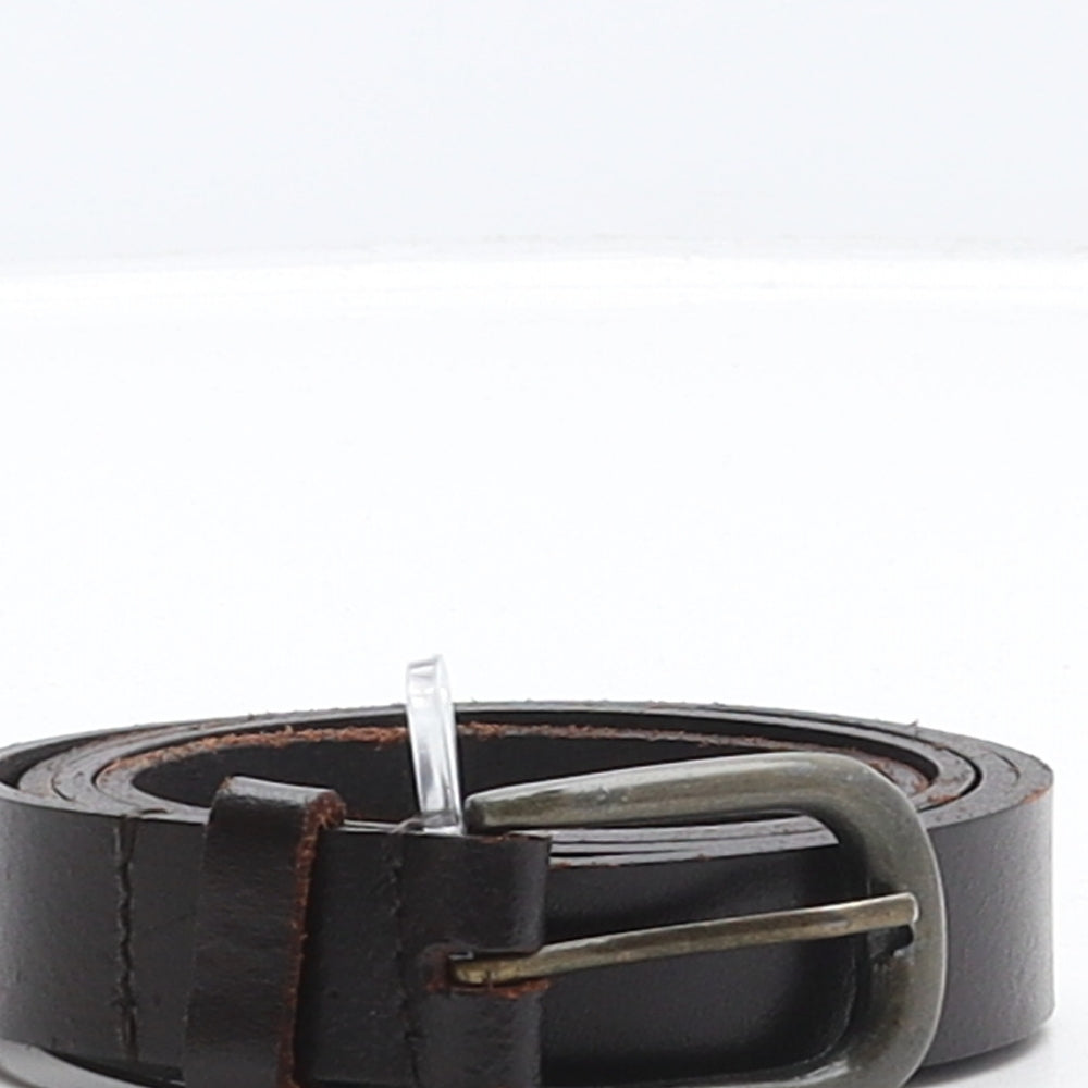 Preworn Mens Brown Solid Leather Dress Belt Belt One Size