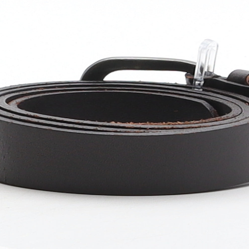 Preworn Mens Brown Solid Leather Dress Belt Belt One Size