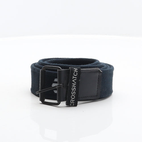 Crosshatch Mens Blue Solid Cotton Braided/Woven Belt Belt One Size