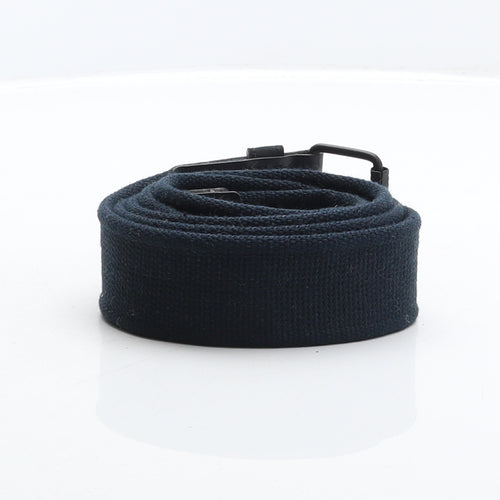 Crosshatch Mens Blue Solid Cotton Braided/Woven Belt Belt One Size