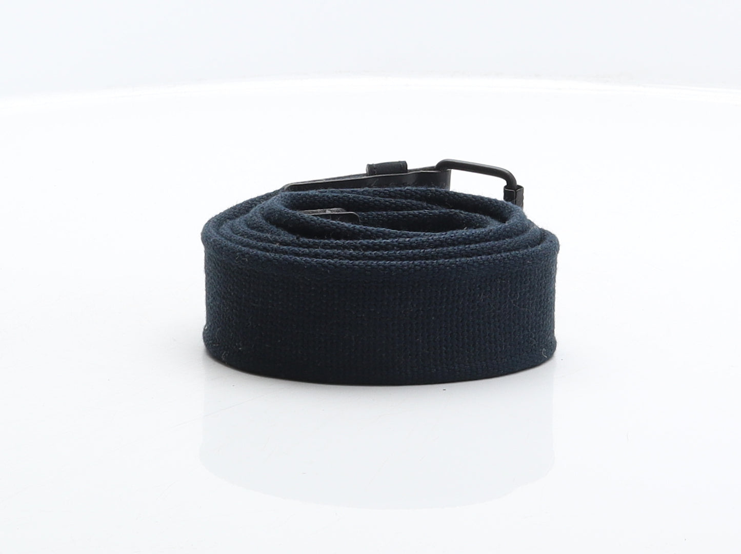 Crosshatch Mens Blue Solid Cotton Braided/Woven Belt Belt One Size