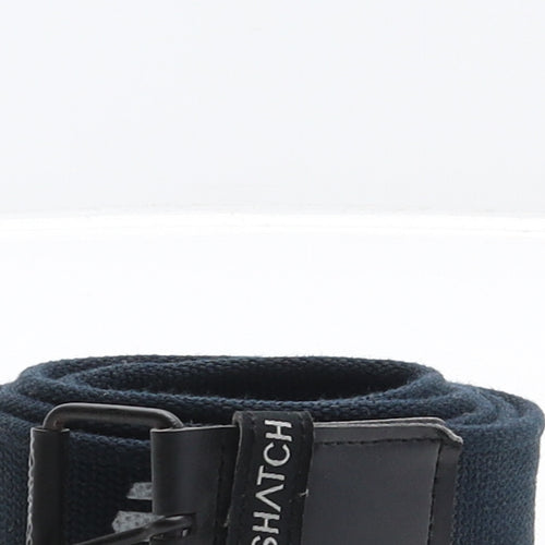 Crosshatch Mens Blue Solid Cotton Braided/Woven Belt Belt One Size