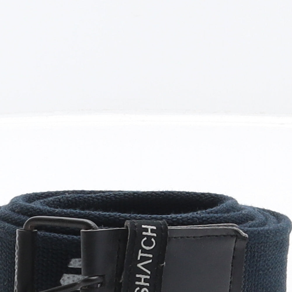 Crosshatch Mens Blue Solid Cotton Braided/Woven Belt Belt One Size