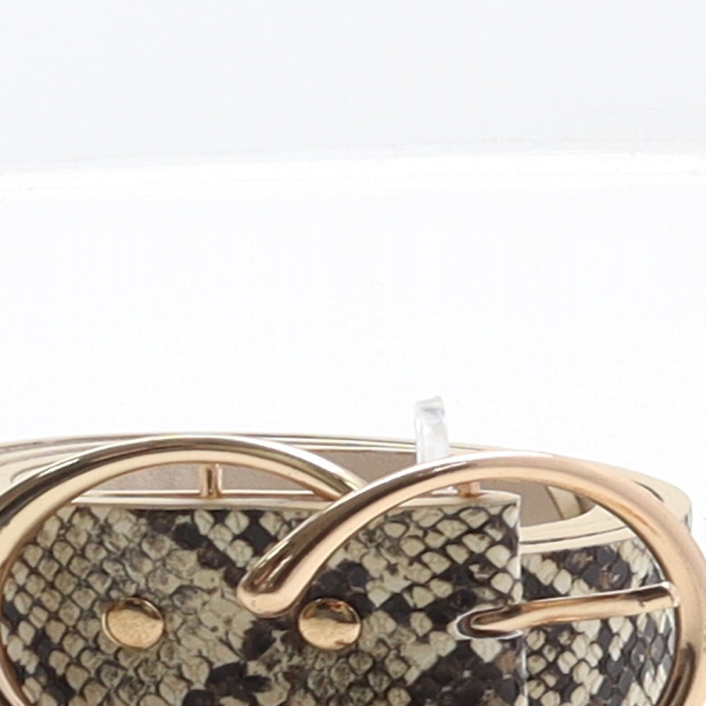 River Island Womens Grey Animal Print Polyurethane Fashion Belt Belt Size S - Snake skin print