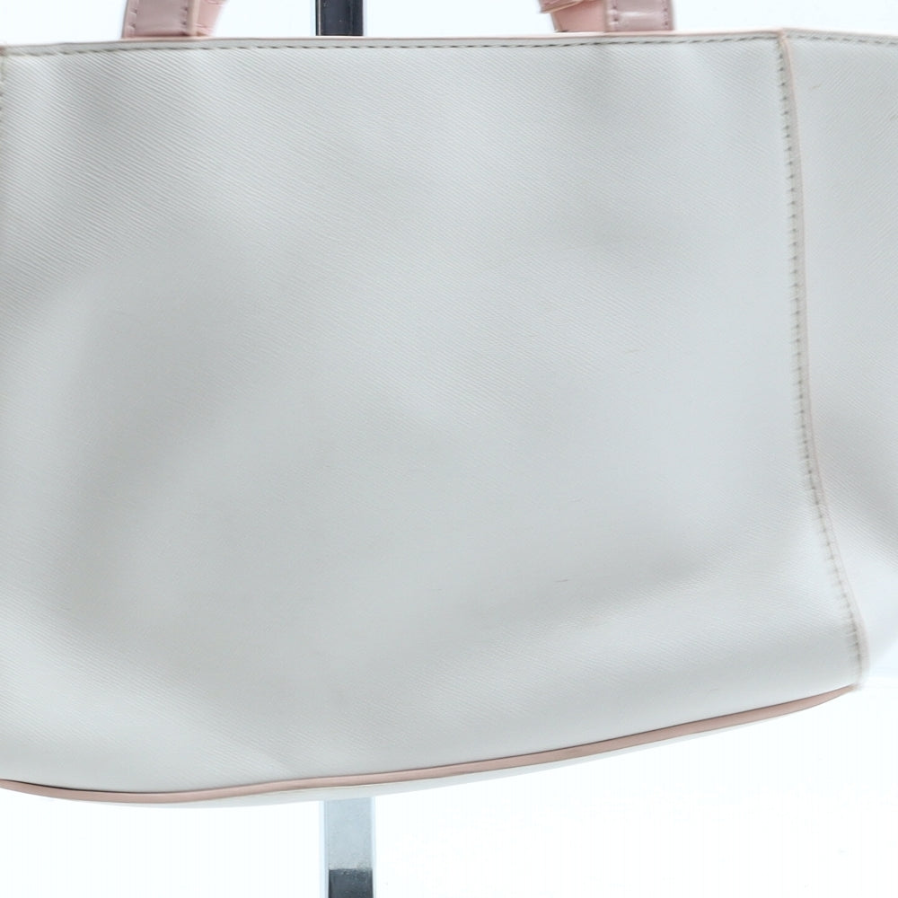 River Island Womens Beige Floral Polyurethane Tote Size Small