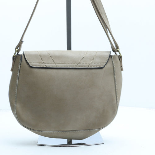 New Look Womens Beige PVC Crossbody Size Small