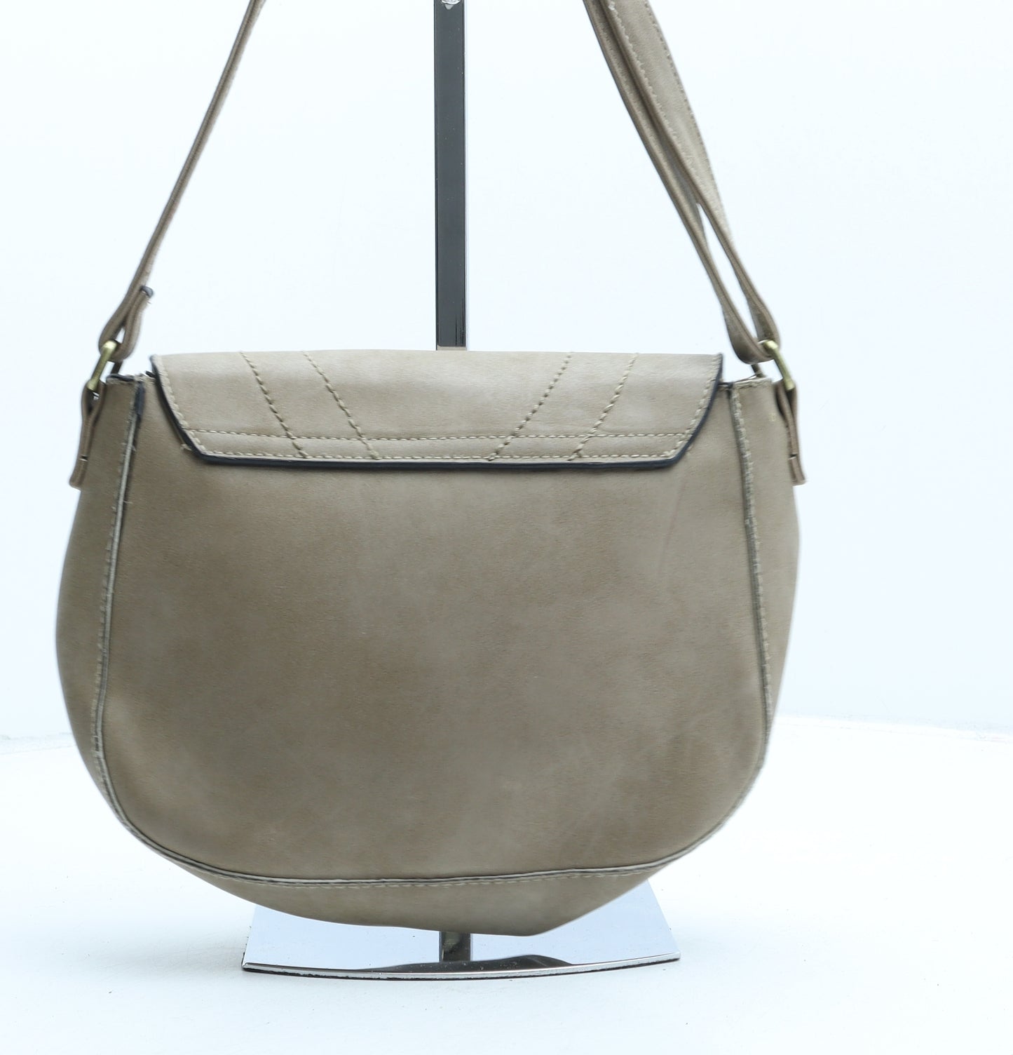 New Look Womens Beige PVC Crossbody Size Small