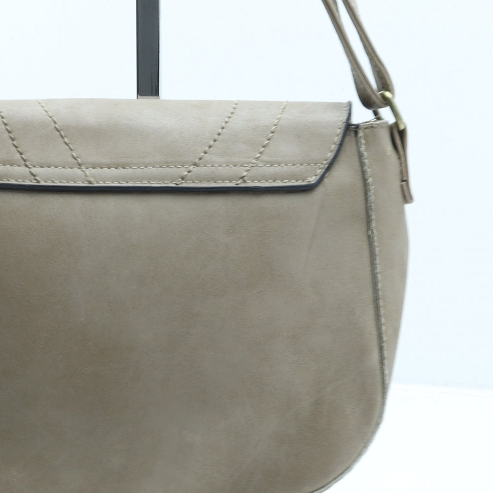 New Look Womens Beige PVC Crossbody Size Small