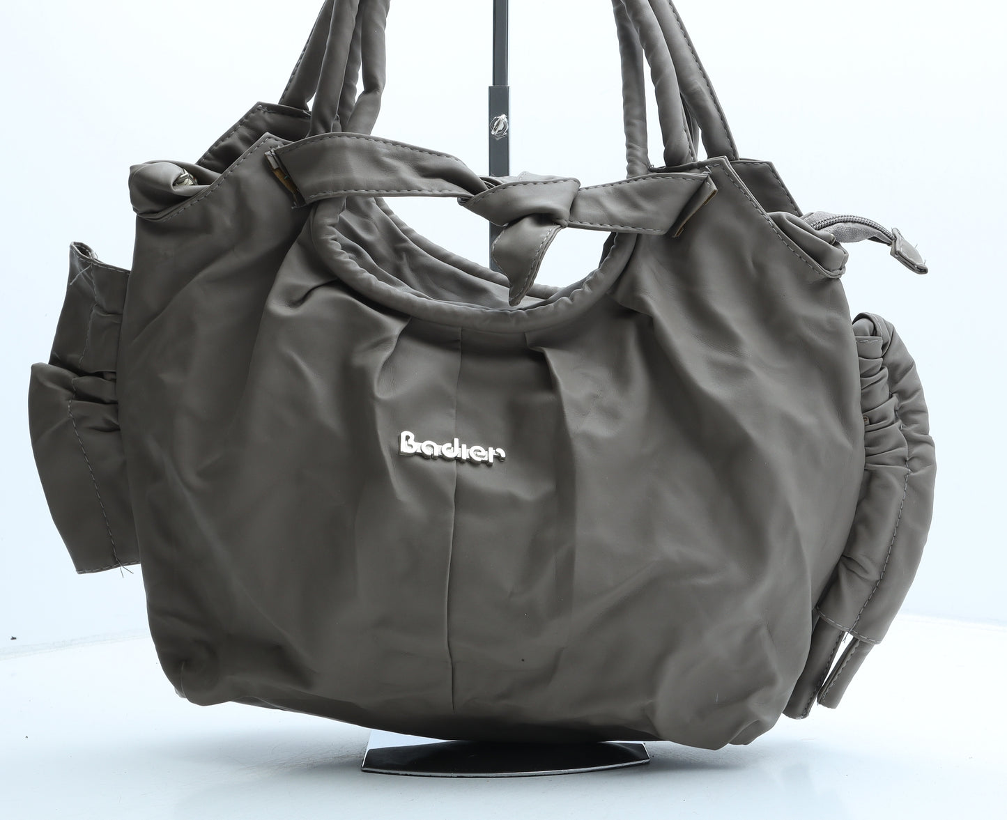 Badier Womens Green Polyurethane Top Handle Bag Size Medium