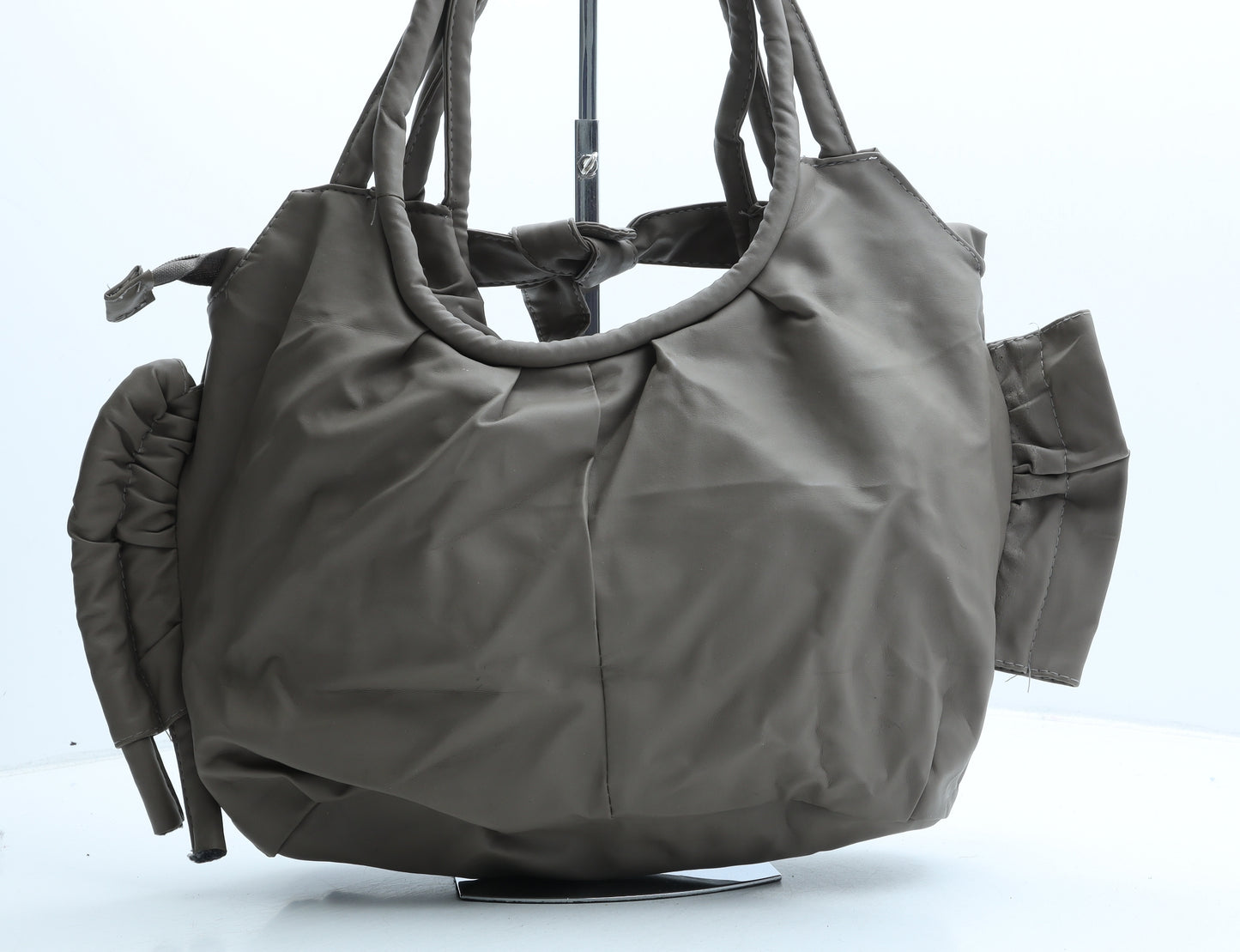 Badier Womens Green Polyurethane Top Handle Bag Size Medium