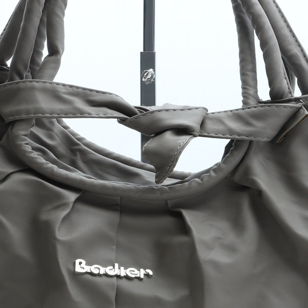 Badier Womens Green Polyurethane Top Handle Bag Size Medium