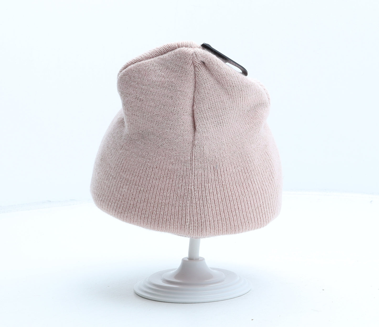 H&M Girls Pink Acrylic Beanie One Size - Butterfly