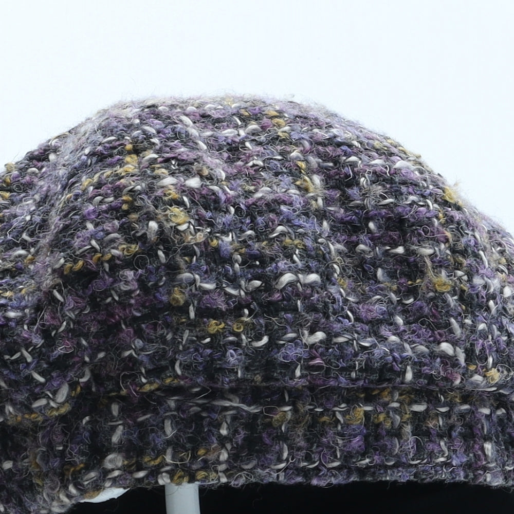 Whiteley Womens Multicoloured Check Wool Beret One Size