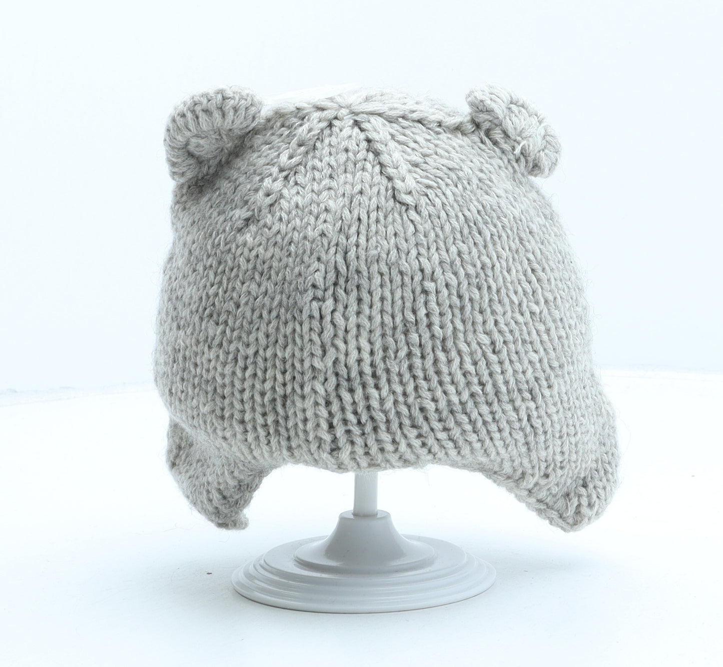 NEXT Boys Grey Acrylic Bonnet One Size - Bear