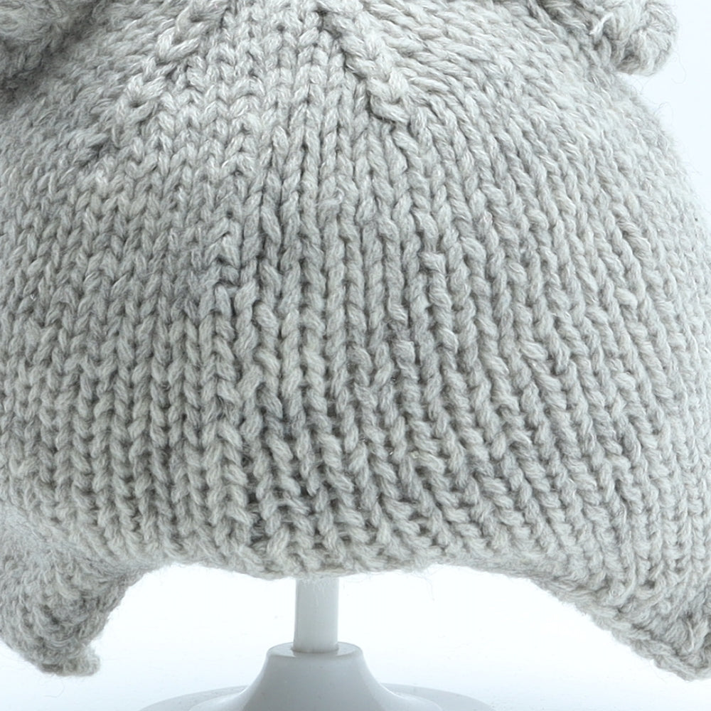 NEXT Boys Grey Acrylic Bonnet One Size - Bear