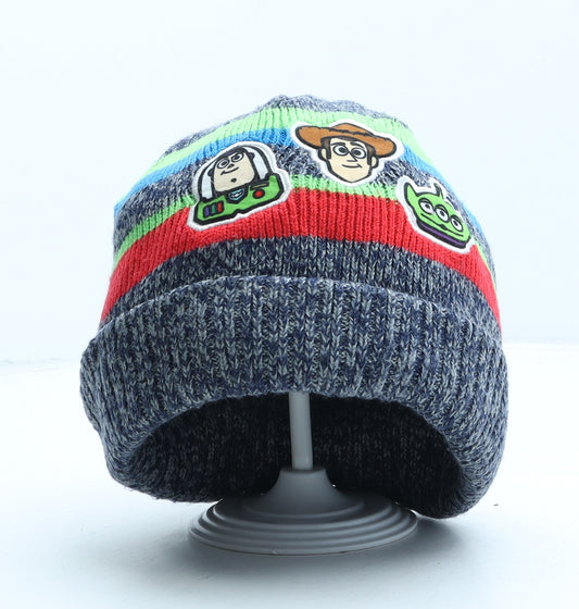 George Boys Blue Striped Acrylic Beanie One Size - Toy Story