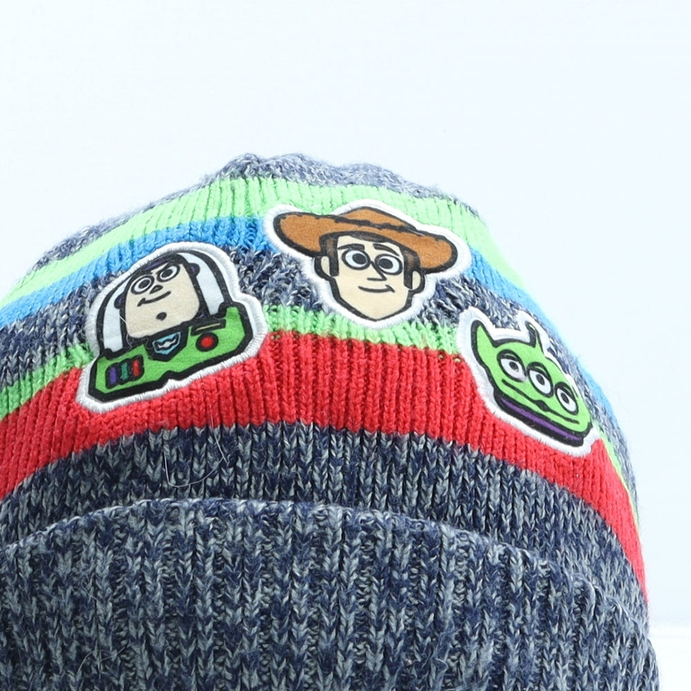 George Boys Blue Striped Acrylic Beanie One Size - Toy Story