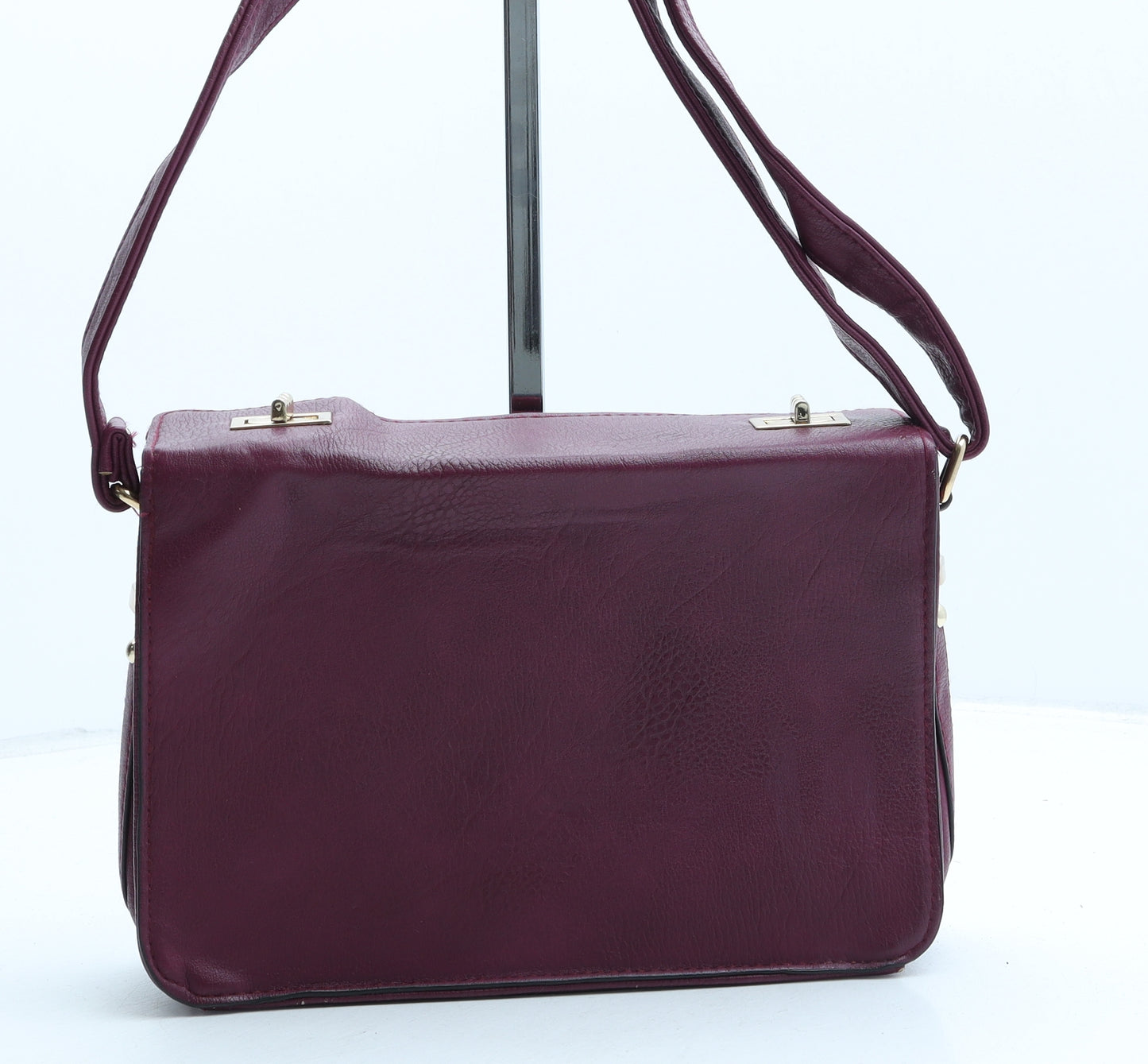 New Look Womens Purple Polyester Crossbody Size Small