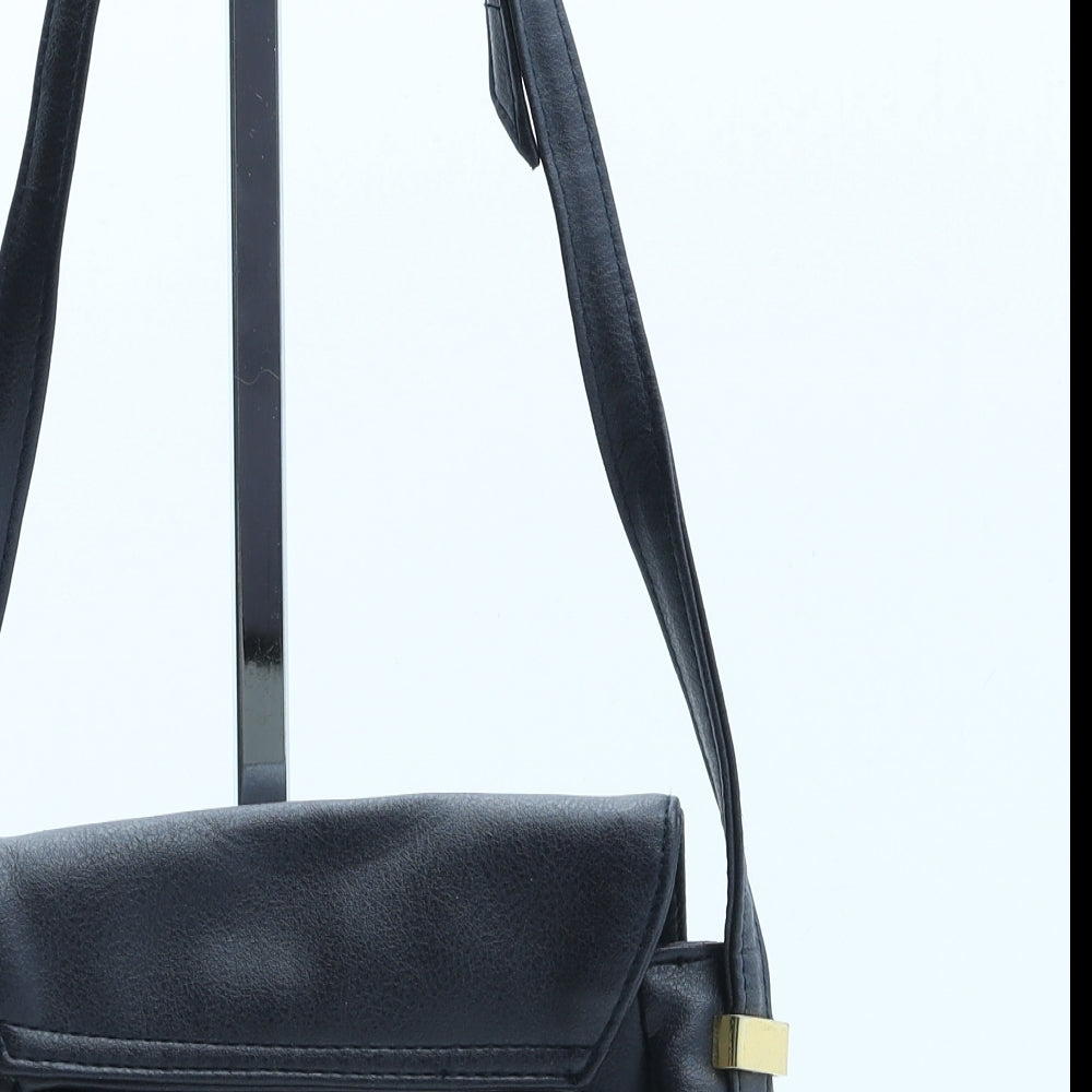 BHS Womens Blue Polyurethane Crossbody Size Small