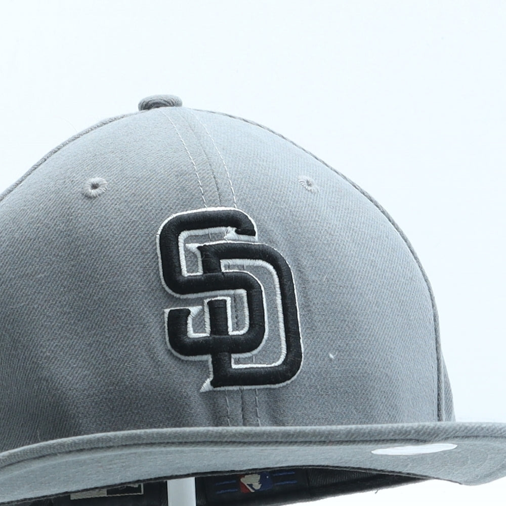 New Era Mens Grey Cotton Snapback Size 7 3/8 - Sab Diego Padres