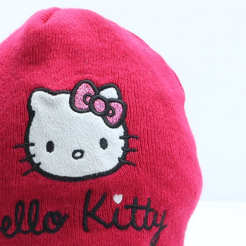 George Girls Pink Acrylic Beanie One Size - Hello Kitty