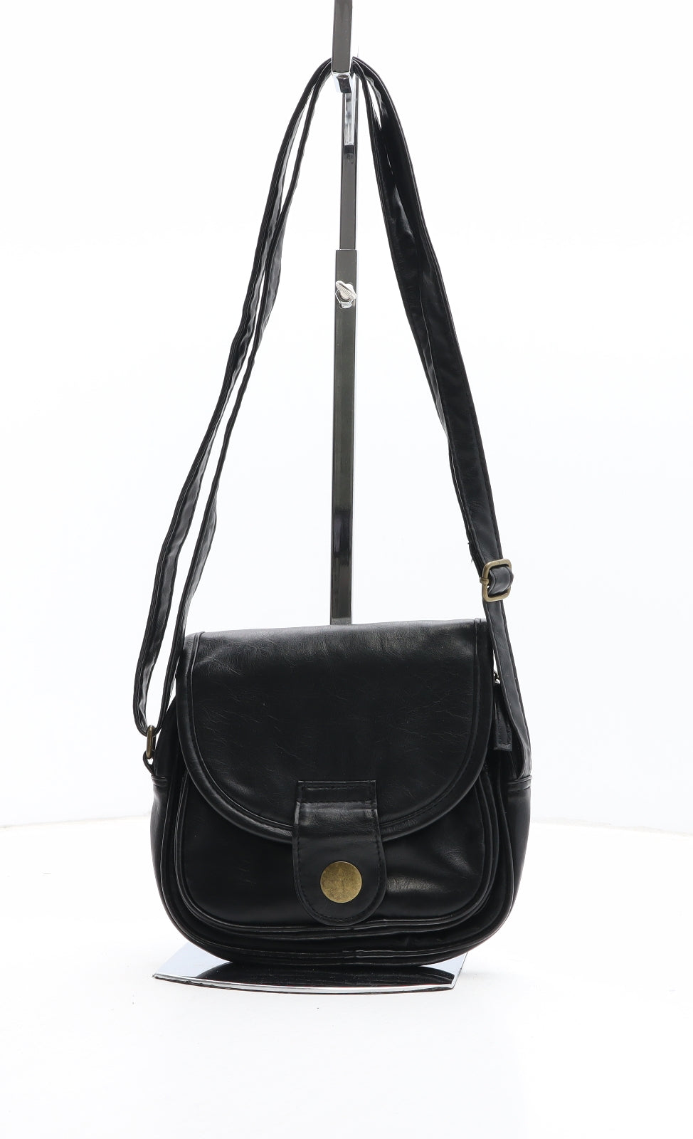 Preworn Womens Black Polyethylene Crossbody Size Mini