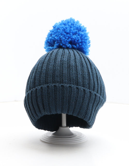 Preworn Boys Blue Acrylic Bobble Hat One Size