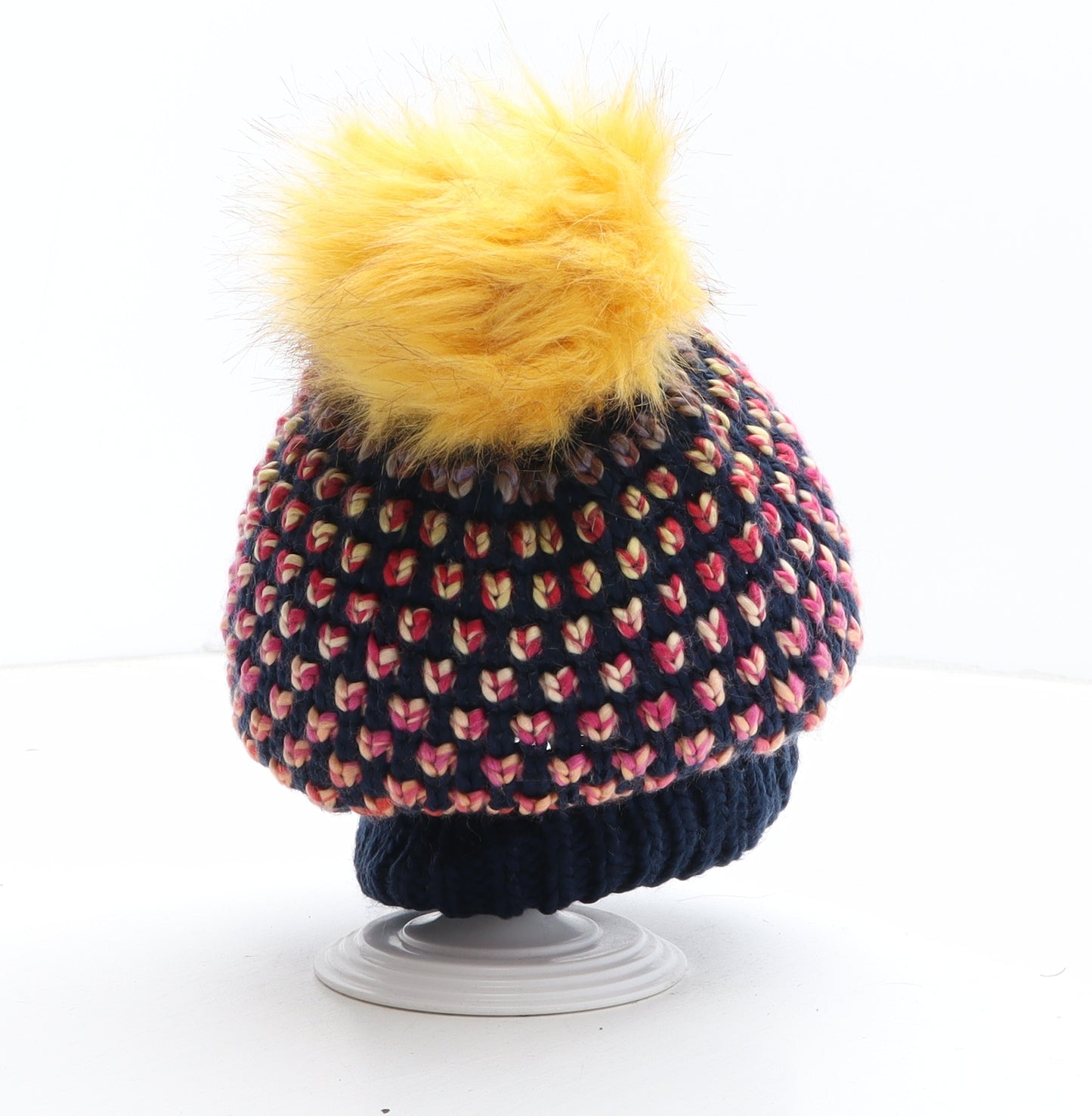 Preworn Girls Multicoloured Acrylic Bobble Hat One Size