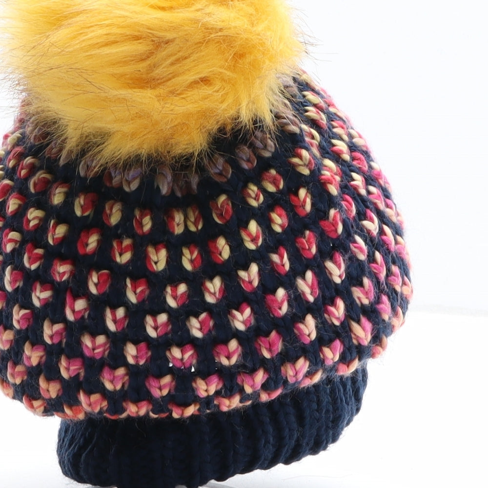 Preworn Girls Multicoloured Acrylic Bobble Hat One Size