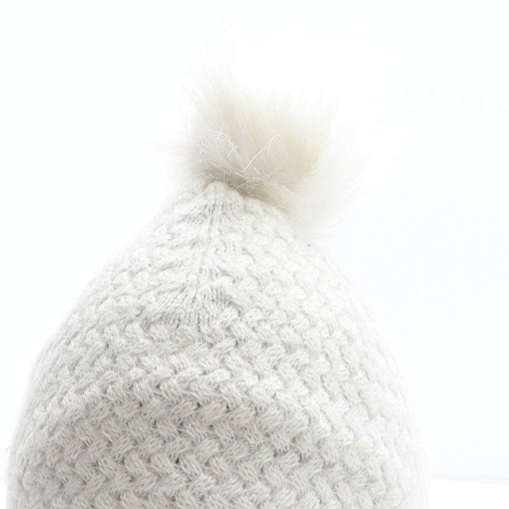 Spyder Womens Ivory Acrylic Bobble Hat One Size