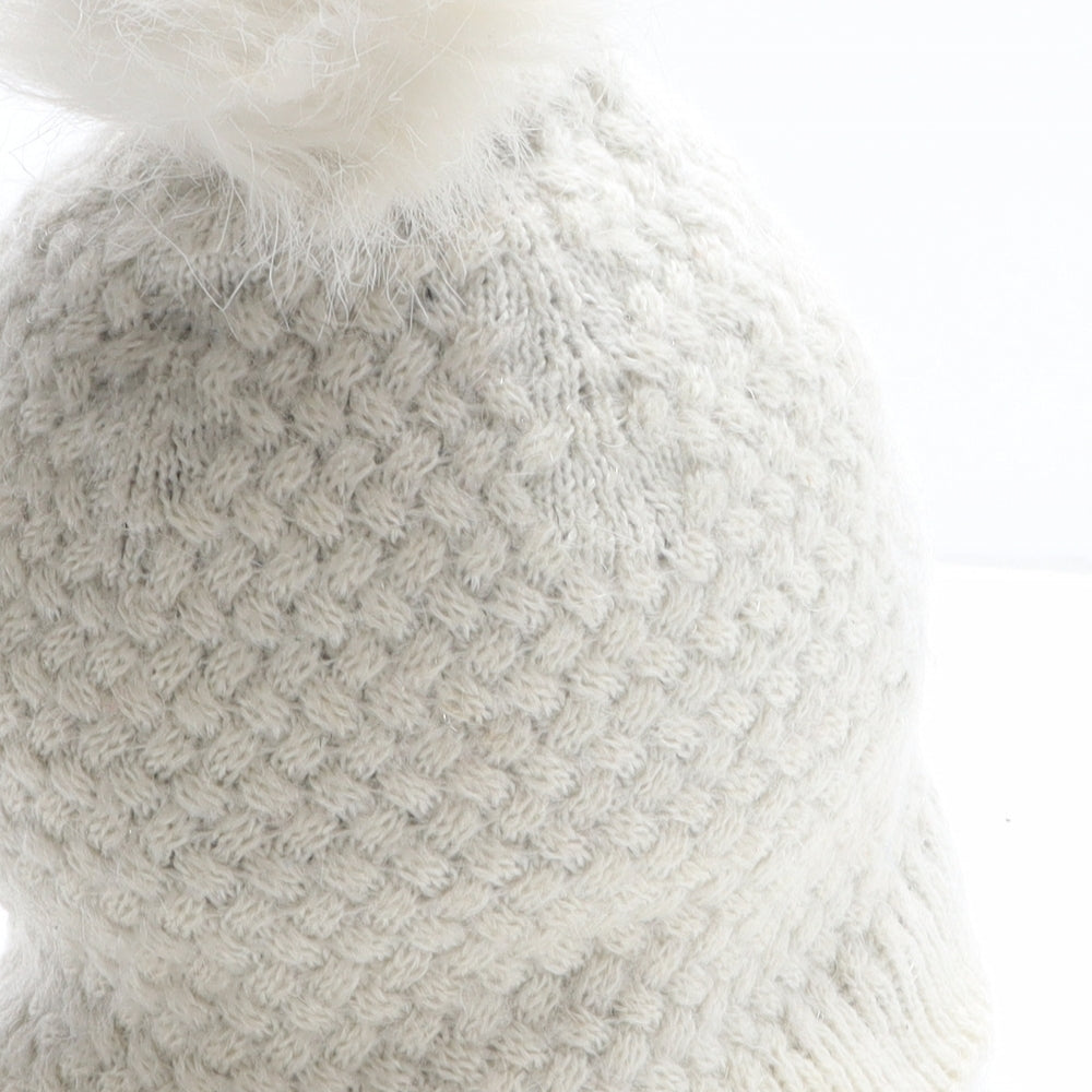 Spyder Womens Ivory Acrylic Bobble Hat One Size