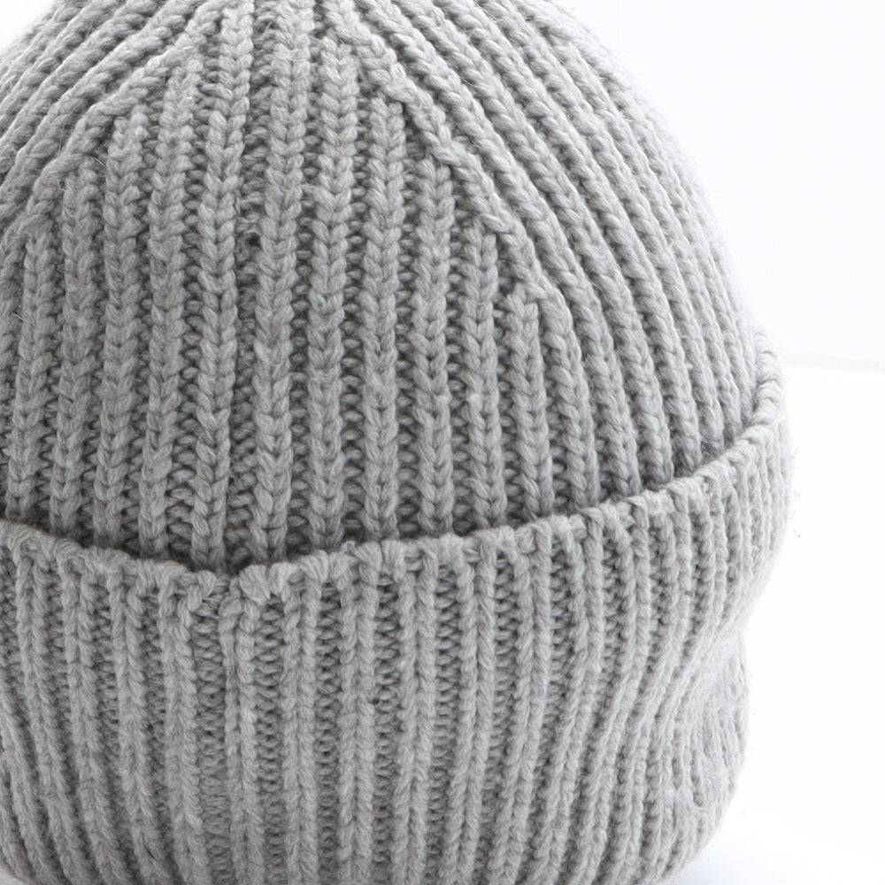 Monki Womens Grey Acrylic Beanie One Size