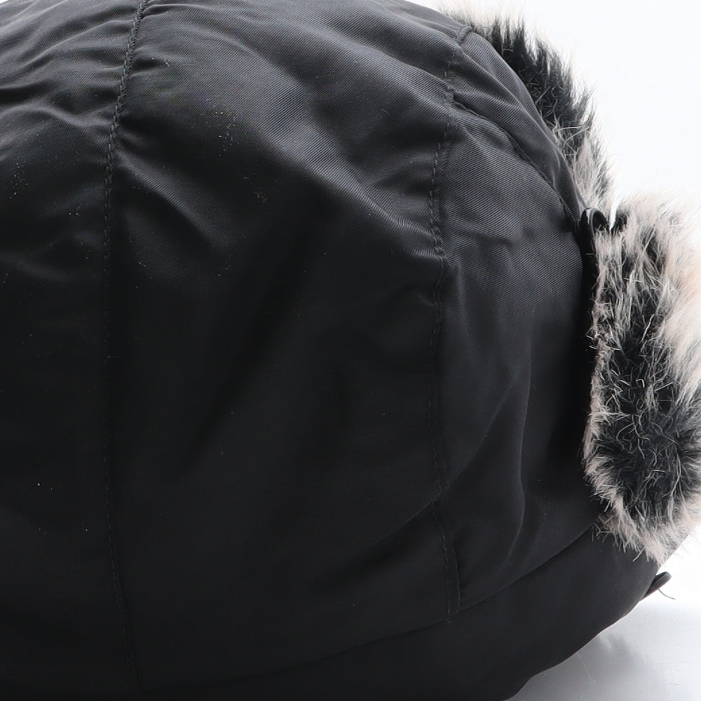 Hawkins Womens Black Polyester Trapper Hat One Size