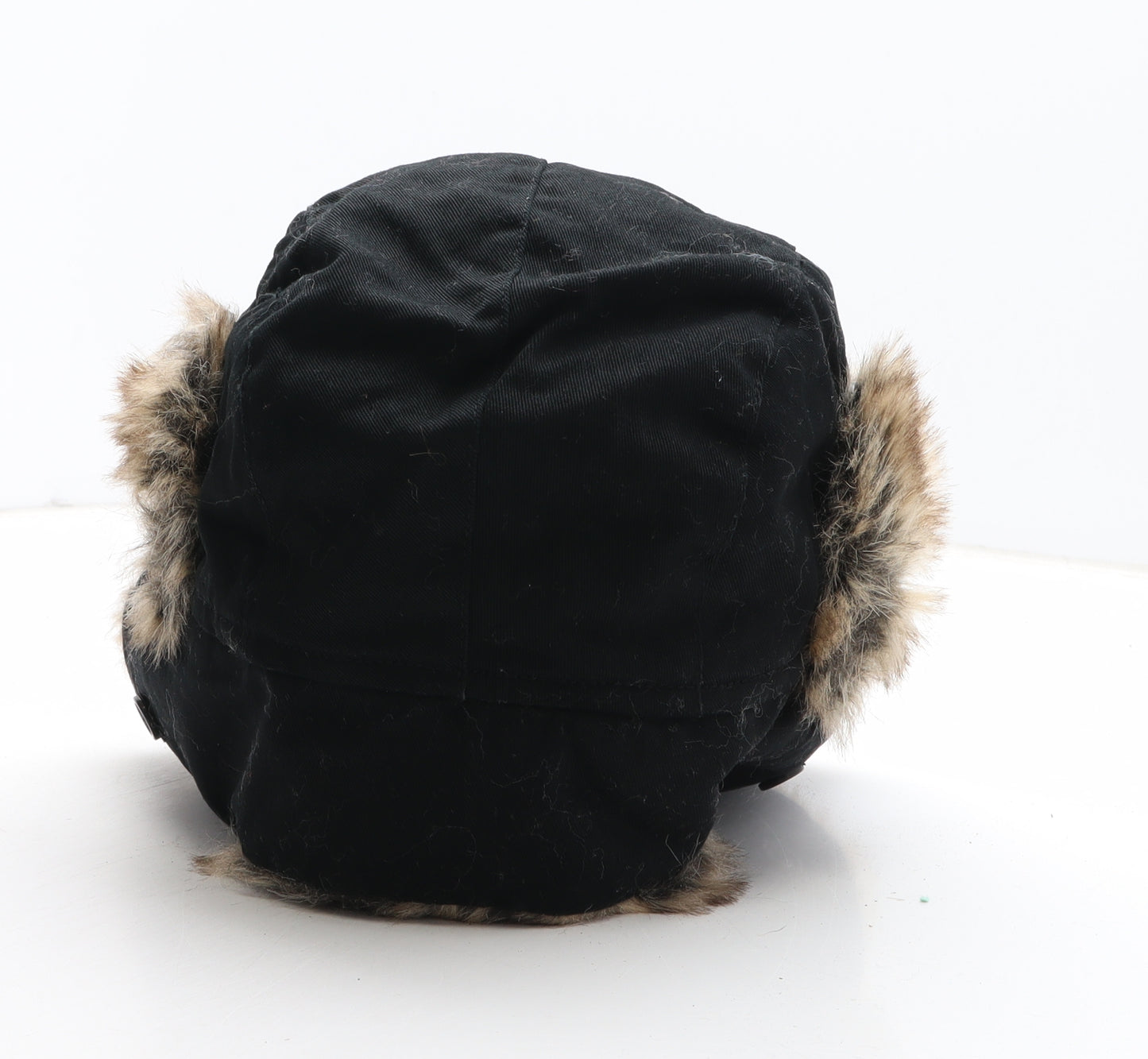 Lonsdale Boys Black Acrylic Trapper Hat One Size