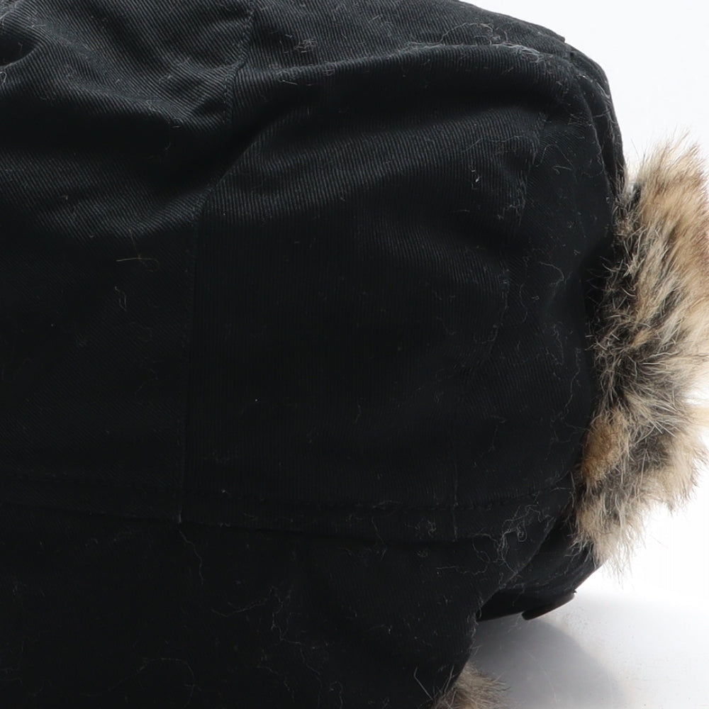 Lonsdale Boys Black Acrylic Trapper Hat One Size