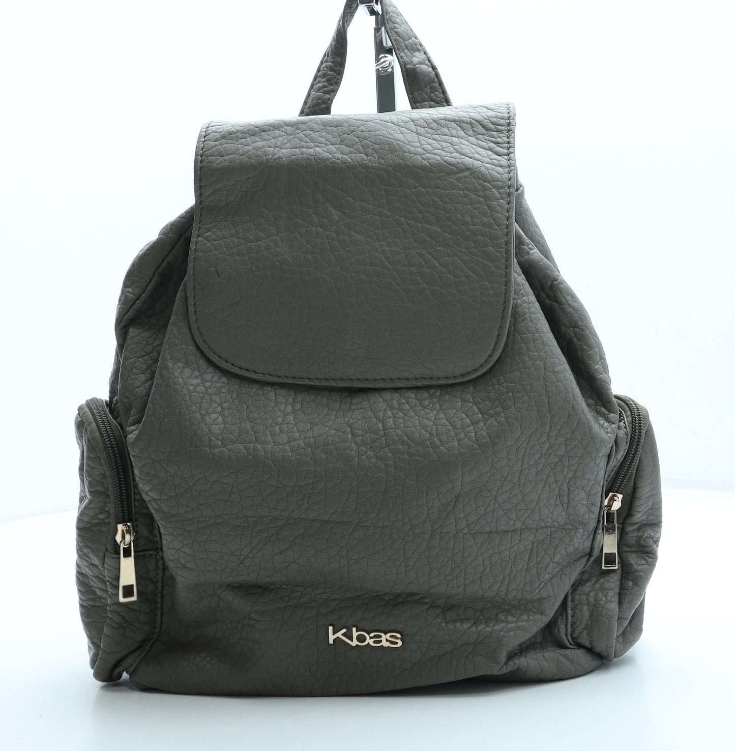 Kbas Womens Green Leather Backpack Size Medium