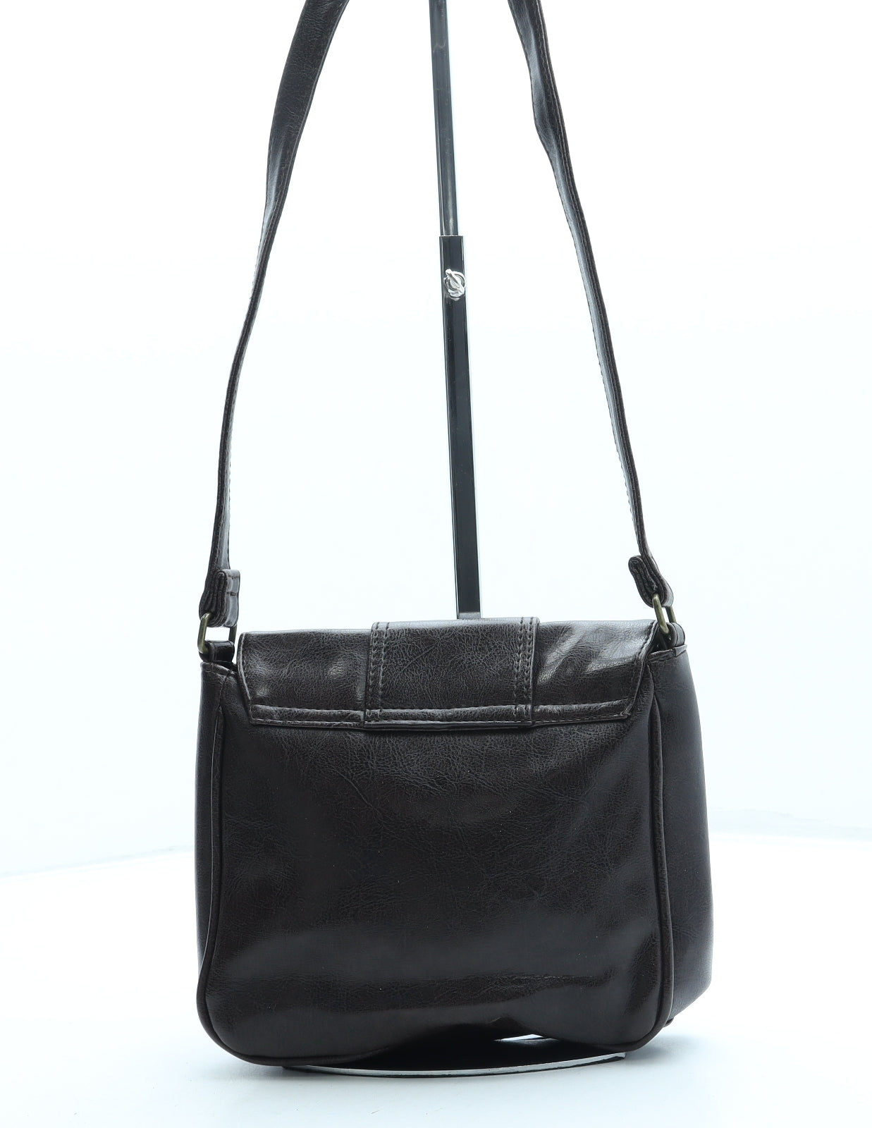 TU Womens Brown Leather Crossbody Size Small